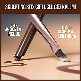 Maybelline Sculpting Stix - Çift Uçlu Göz Kalemi No: 016 Black Blur/ Siyah - 5