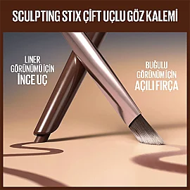 Maybelline Sculpting Stix - Çift Uçlu Göz Kalemi No: 016 Black Blur/ Siyah - 5