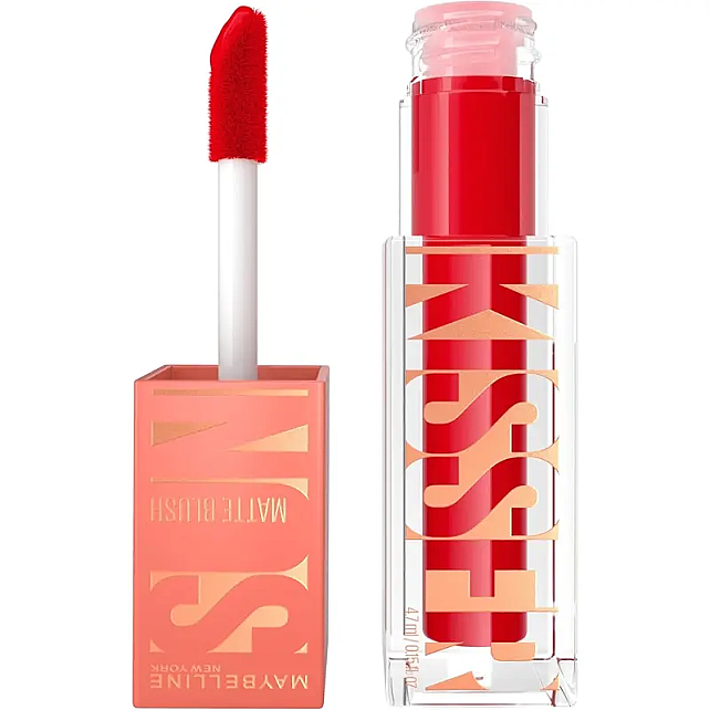 Maybelline Sunkisser Matte Blush - Likit Mat Allık No: 36 Spicy Red - 1