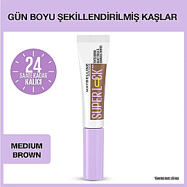 Maybelline Super Lock Brow Glue Eyebrow Gel - Kaş Sabitleyici Maskara No: 257 Medium Brown 7ml - 4