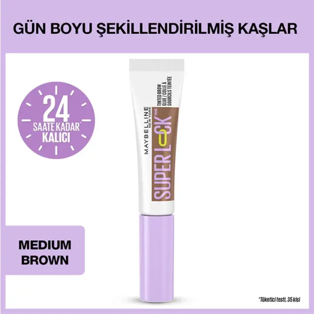 Maybelline Super Lock Brow Glue Eyebrow Gel - Kaş Sabitleyici Maskara No: 257 Medium Brown 7ml - 4