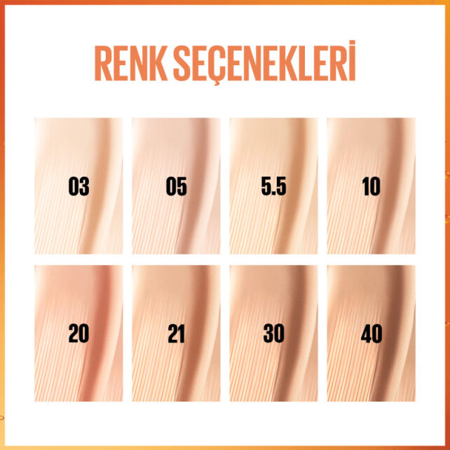 Maybelline Super Stay Skin Tint Vitamin C - Serum Fondöten No: 40 - 3