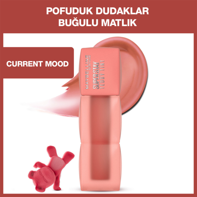 Maybelline Super Stay Teddy Tint - Likit Mat Ruj No: 10 Current Mood - 2
