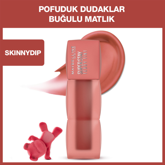 Maybelline Super Stay Teddy Tint - Likit Mat Ruj No: 15 Skinnydip - 2