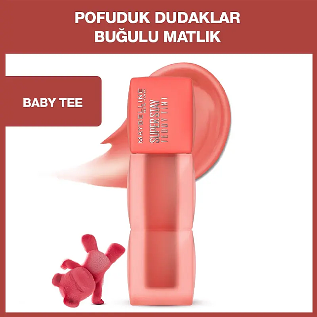 Maybelline Super Stay Teddy Tint - Likit Mat Ruj No: 25 Baby Tee - 2