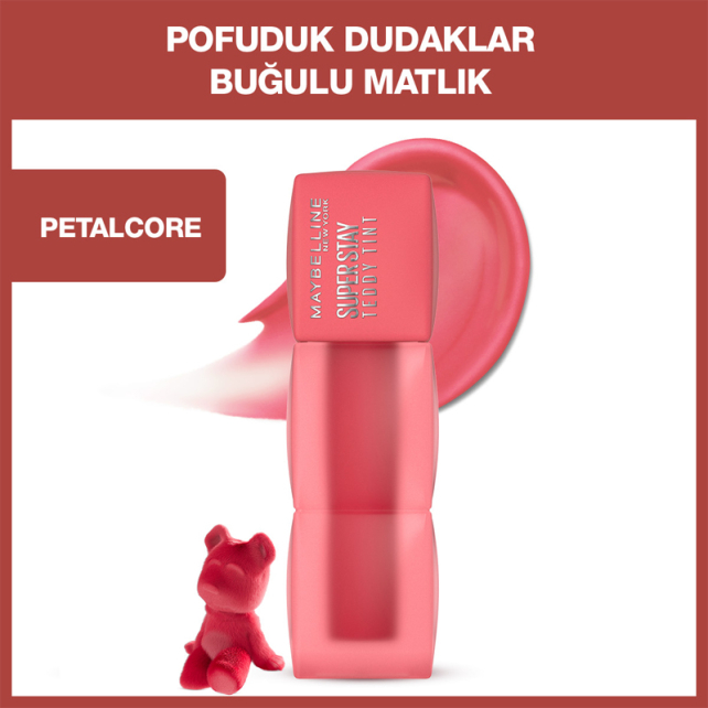 Maybelline Super Stay Teddy Tint - Likit Mat Ruj No: 40 Petalcore - 2