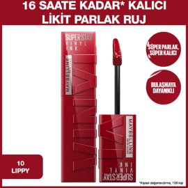 Maybelline Super Stay Vinyl Ink - Likit Parlak Ruj No: 10 Lippy - 2