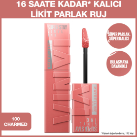 Maybelline Super Stay Vinyl Ink - Likit Parlak Ruj No: 100 Charmed - 2