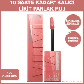 Maybelline Super Stay Vinyl Ink - Likit Parlak Ruj No: 100 Charmed - 2