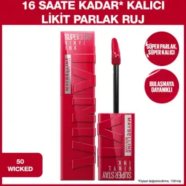Maybelline Super Stay Vinyl Ink - Likit Parlak Ruj No: 50 Wicked - 2