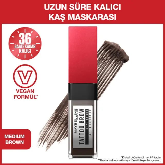 Maybelline Tatto Brow Styling Gel - Kaş Maskarası No: 257 Medium Brown - 2