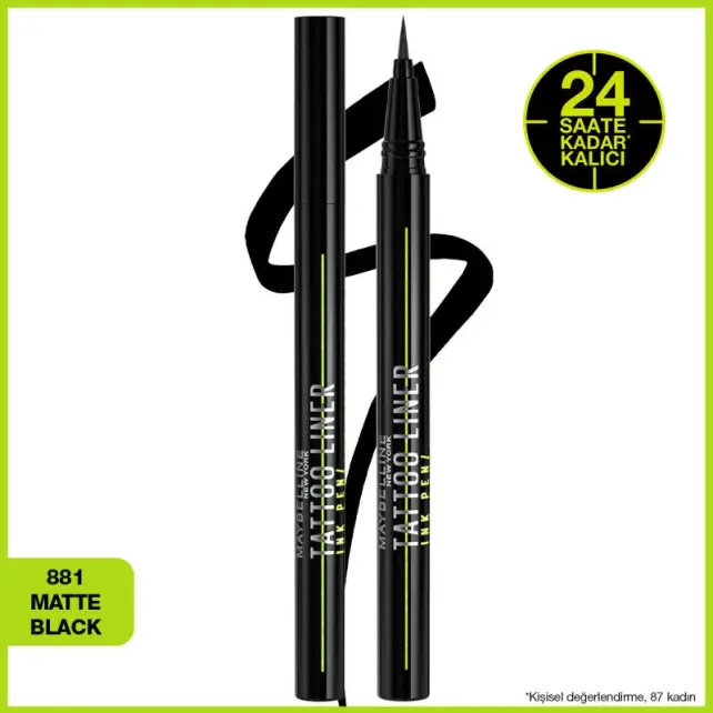 Maybelline Tattoo Liner Ink Pen - Kalem Eyeliner No: 881 Siyah - 3