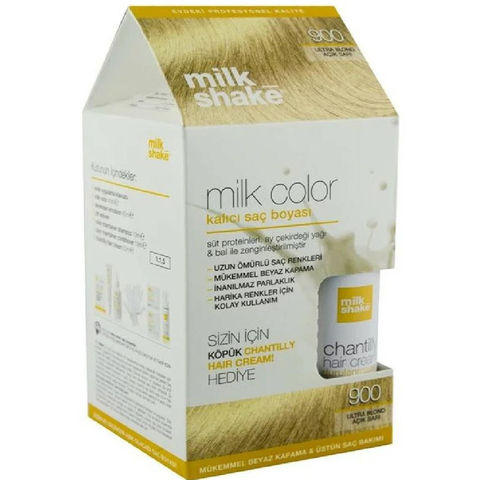 Milk Shake Milk Color Kalıcı Saç Boyası No: 900 Ultra Blond Açık Sarı & Saç Köpüğü 50ml Hediye Milk Shake Milk Color Kalıcı Saç Boyası No: 900 Ultra Blond Açık Sarı & Saç Köpüğü 50ml Hediye