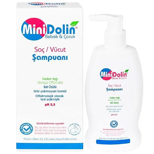 Minidolin Bebek & Çocuk Saç ve Vücut Şampuanı 250ml - 1