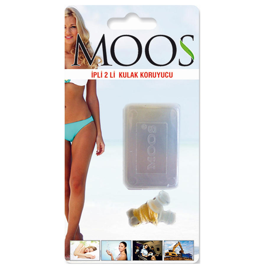 Moos İpli Silikon Kulak Koruyucu 2'Li Moos İpli Silikon Kulak Koruyucu 2'Li
