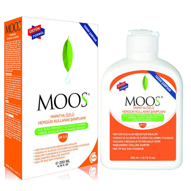 Moos Papatya Özlü Hergün Kullanım Şampuanı 200ml Moos Papatya Özlü Hergün Kullanım Şampuanı 200ml