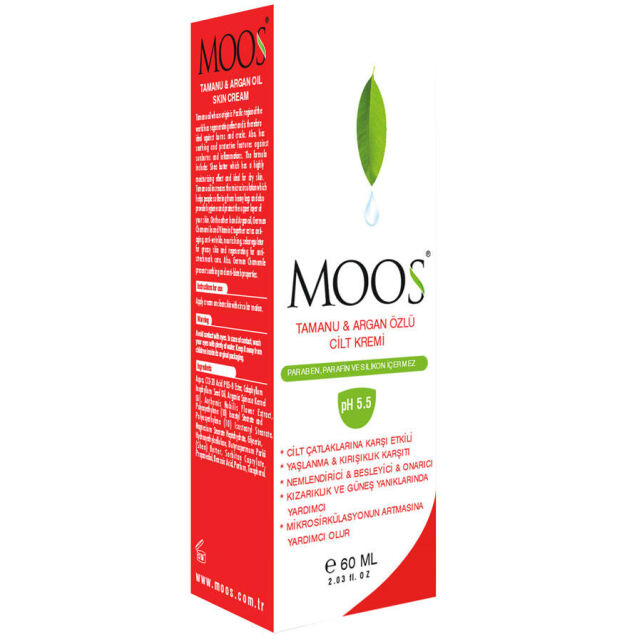 Moos Tamanu ve Argan Özlü Bakım Kremi 60ml Moos Tamanu ve Argan Özlü Bakım Kremi 60ml