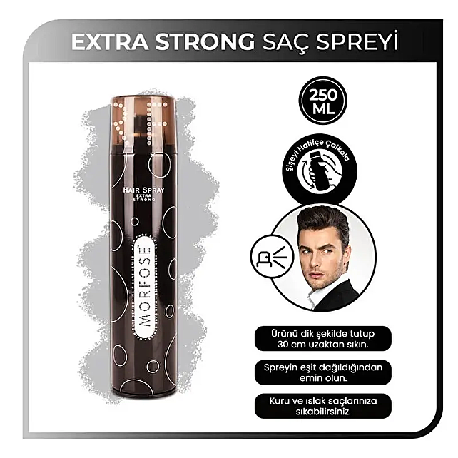 Morfose Extra Strong - Extra Tutucu Saç Spreyi 250ml - 4