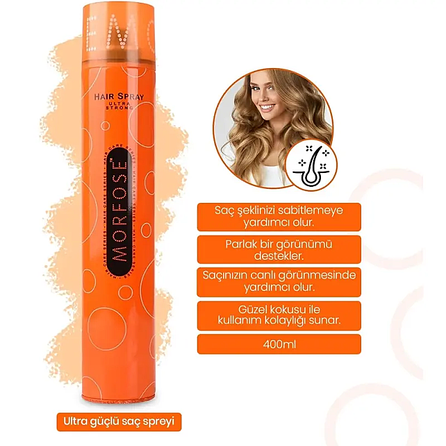 Morfose Ultra Strong Hair Spray - Güçlü Tutuş Saç Spreyi 400ml - 2