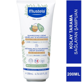 Mustela Detangling Nourishing Cream Shampoo - Kolay Tarama Saç Şampuanı 200ml - 3