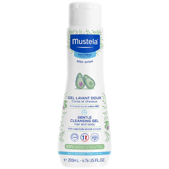 Mustela Gentle Cleansing Gel - Bebek Saç ve Vücut Şampuanı 200ml - 1