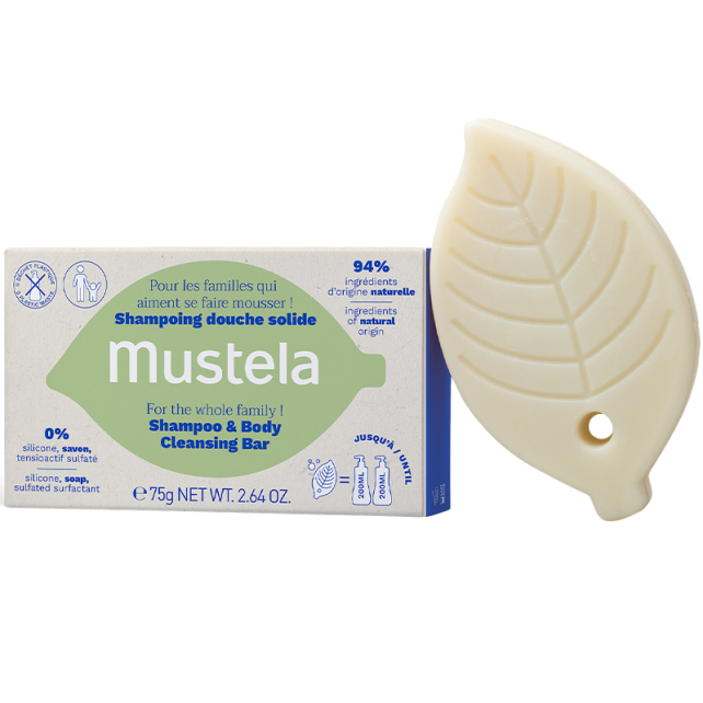 Mustela Shampoo Body Cleansing Bar - Şampuan ve Vücut Temizleme Barı 75g - 1