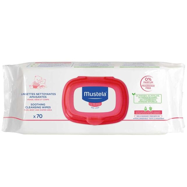 Mustela Soothing Cleansing Wipes - Rahatlatıcı Islak Mendil 70 Adet Mustela Soothing Cleansing Wipes - Rahatlatıcı Islak Mendil 70 Adet