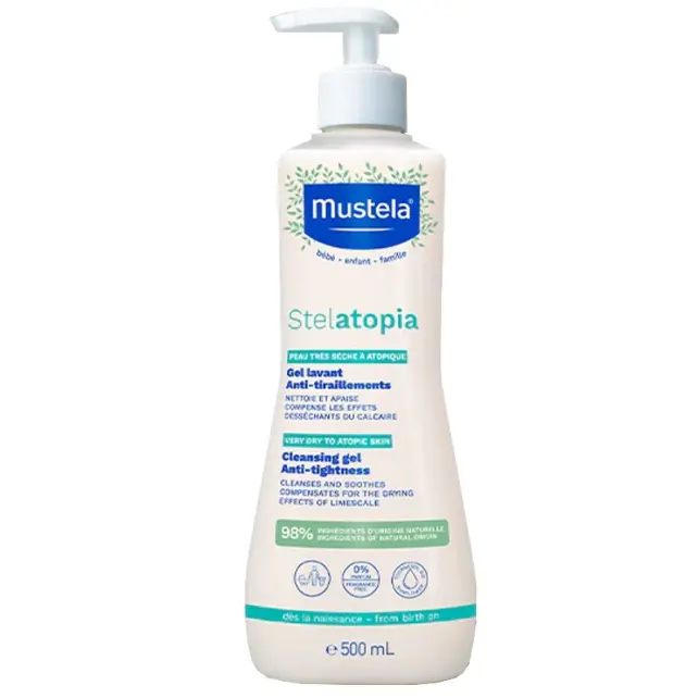 Mustela Stelatopia Gel Lavant Cleansing Gel - Kuru Ciltler için Temizleme Jeli 500ml - 1