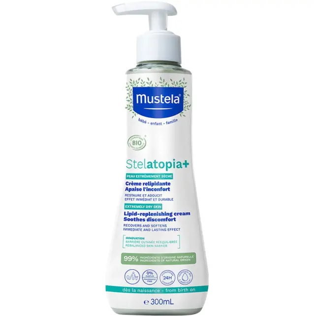 Mustela Stelatopia+ Lipid Replenishing Cream - Lipid Yenileyici Etkili Bakım Kremi 300ml - 1