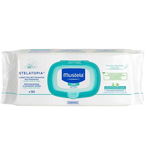 Mustela Stelatopia Replenishing Cleansing Wipes - Kuru Cilt Temizleme Mendili 50 Adet Mustela Stelatopia Replenishing Cleansing Wipes - Kuru Cilt Temizleme Mendili 50 Adet