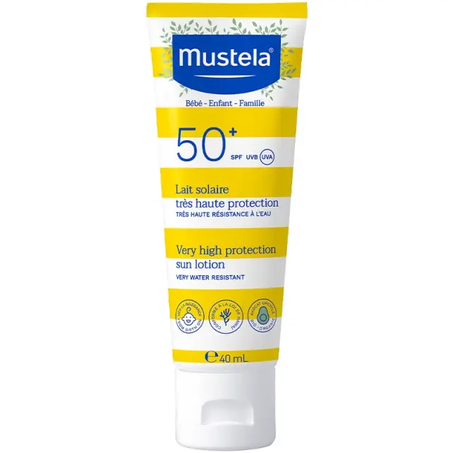 Mustela Sun Lotion SPF 50+ Yüksek Koruma Faktörlü Güneş Losyonu 40ml - 1