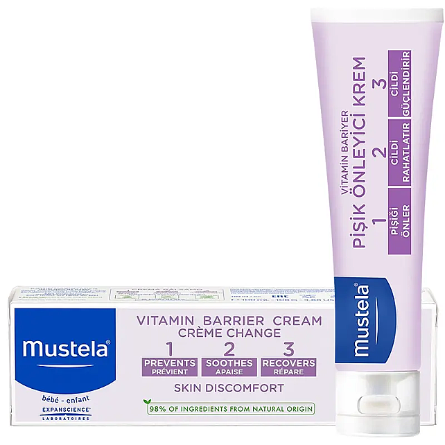 Mustela Vitamin Barrier 1-2-3 Cream - Pişik Önleyici Bakım Kremi 50ml - 2
