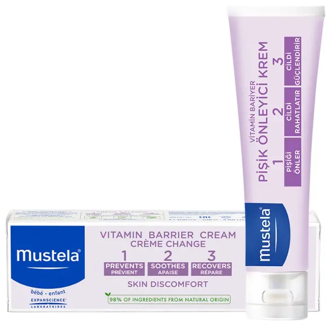 Mustela Vitamin Barrier 1-2-3 Cream - Pişik Önleyici Bakım Kremi 50ml - 2