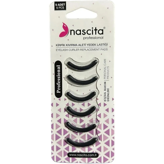 Nascita Kirpik Kıvırma Aleti Yedek Lastik - Siyah 6 Adet - 1