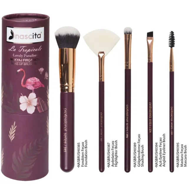 Nascita La Tropicale Bordo Makyaj Fırça Seti 5'li - 2