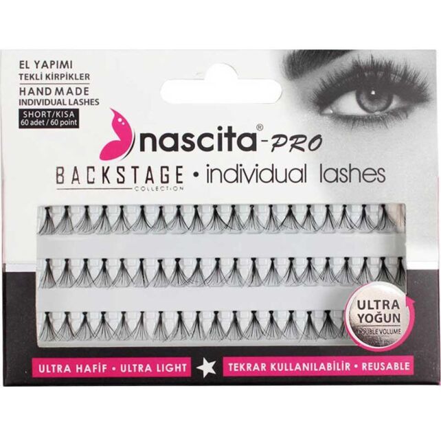 Nascita Pro Backstage Collection - El Yapımı Tekli Takma Kirpik Short 60 Adet - 1