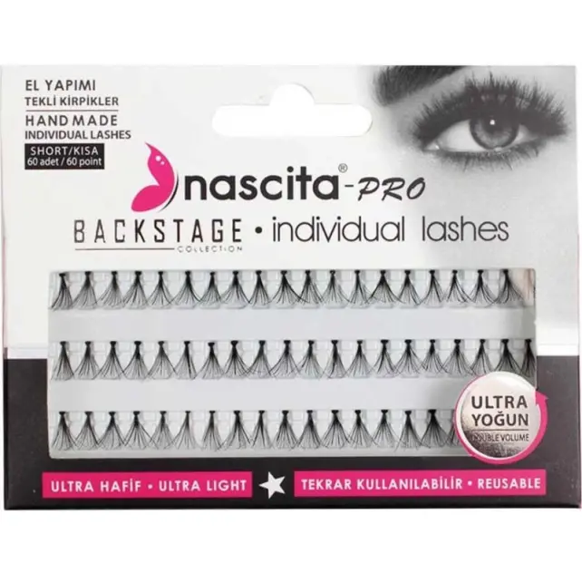 Nascita Pro Backstage Collection - El Yapımı Tekli Takma Kirpik Short 60 Adet - 1