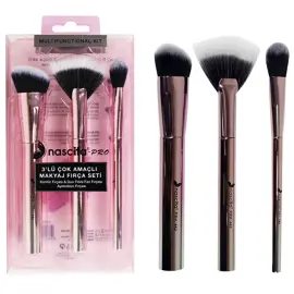 Nascita Pro Metalik - Çok Amaçlı Makyaj Fırça Seti 3'lü No: 103 - Nascita