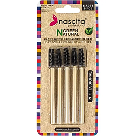Nascita Professional Green Natural - Kaş ve Kirpik Şekillendirme Seti 5 Adet - Nascita