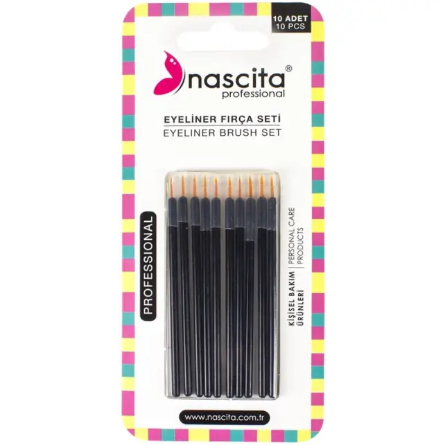 Nascita Professionol Eyeliner Fırça Seti 10 Adet - 1