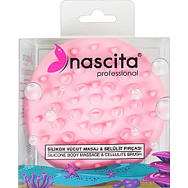 Nascita Silikon Vücut Masaj ve Selülit Fırçası - Pembe - Nascita