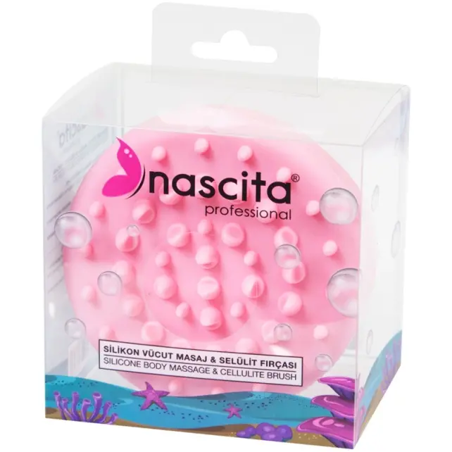 Nascita Silikon Vücut Masaj ve Selülit Fırçası - Pembe - 4