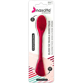 Nascita Silikon Yüz Yıkama ve Maske Fırçası - Kırmızı - Nascita