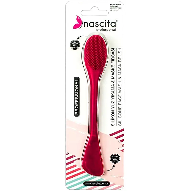 Nascita Silikon Yüz Yıkama ve Maske Fırçası - Kırmızı