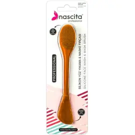 Nascita Silikon Yüz Yıkama ve Maske Fırçası - Turuncu - Nascita