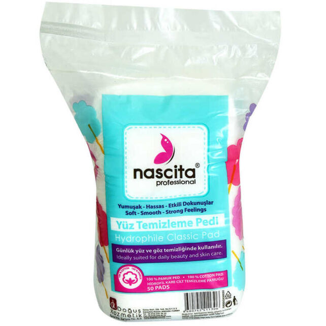 Nascita Yüz Temizleme Pedi - Kare Pamuk 50 Adet - 1