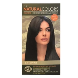 Natural Colors - Organik Kalıcı Saç Boyası No: 1N Siyah - Natural Colors