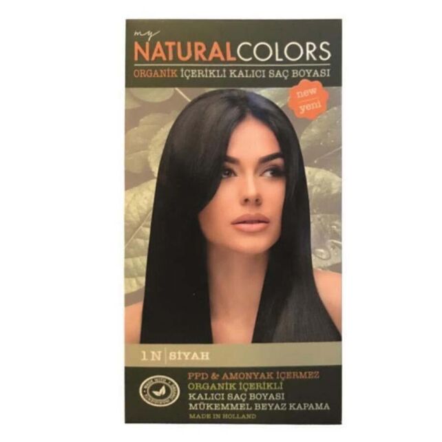 Natural Colors - Organik Kalıcı Saç Boyası No: 1N Siyah - 1