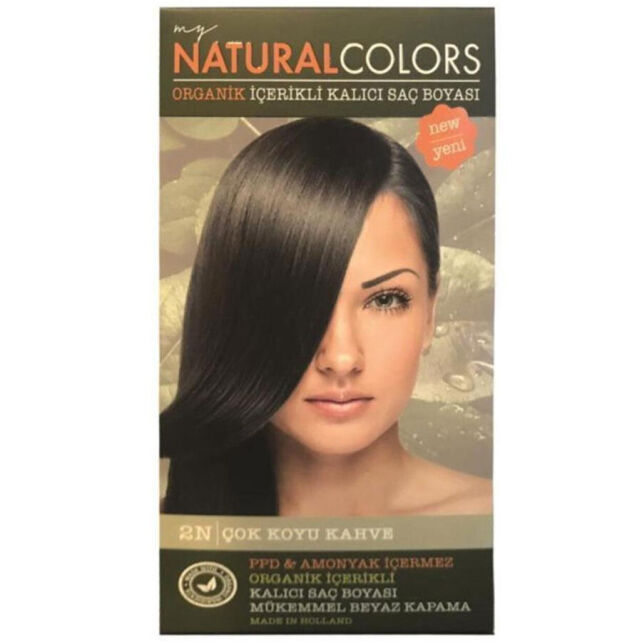 Natural Colors - Organik Kalıcı Saç Boyası No: 2N Çok Koyu Kahve - 1
