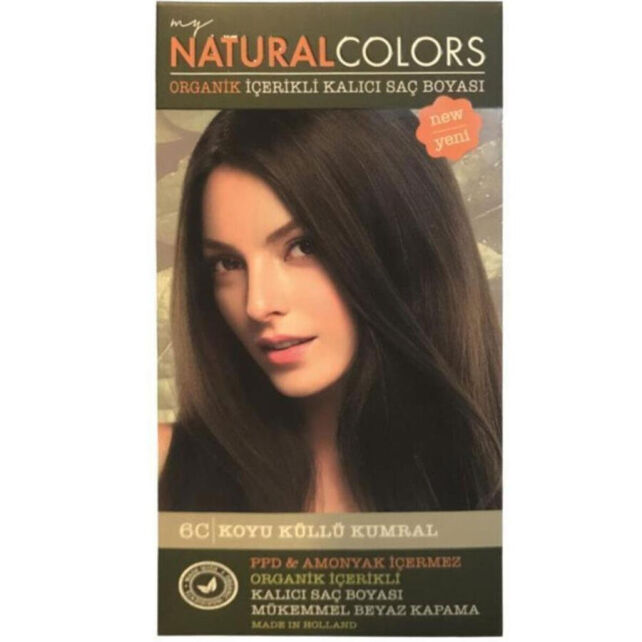 Natural Colors - Organik Kalıcı Saç Boyası No: 6C Koyu Küllü Kumral - 1